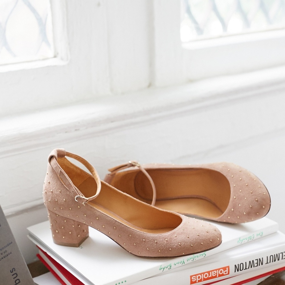 Sezane Ashley Babies in Nude Suede